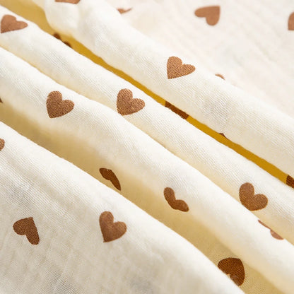 100x100cm Cotton Muslin Baby Swaddle Blanket – Newborn Bath Towel & Bedding