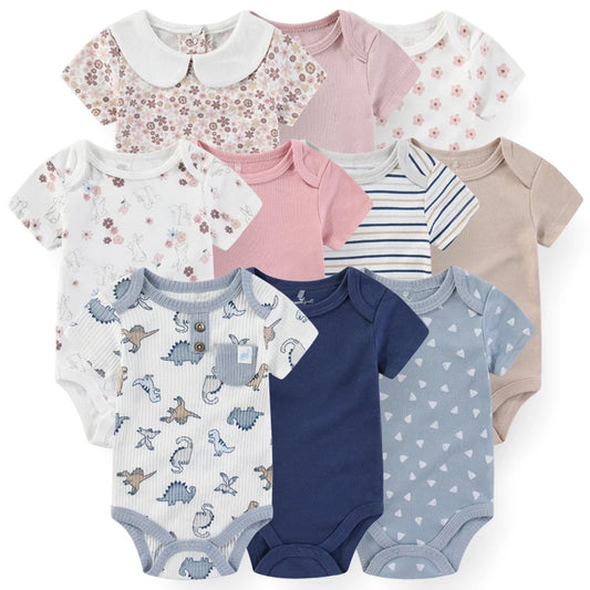 Unisex Newborn Baby Bodysuits Set for Boys and Girls