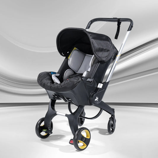 -Wheel Folding Baby Stroller with Adjustable Handle – Newborn Travel & Outdoor Use