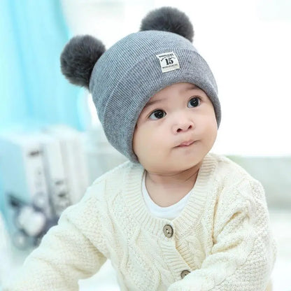 0-12 Months Baby Knitted Hat & Scarf Set – Warm for Autumn & Winter
