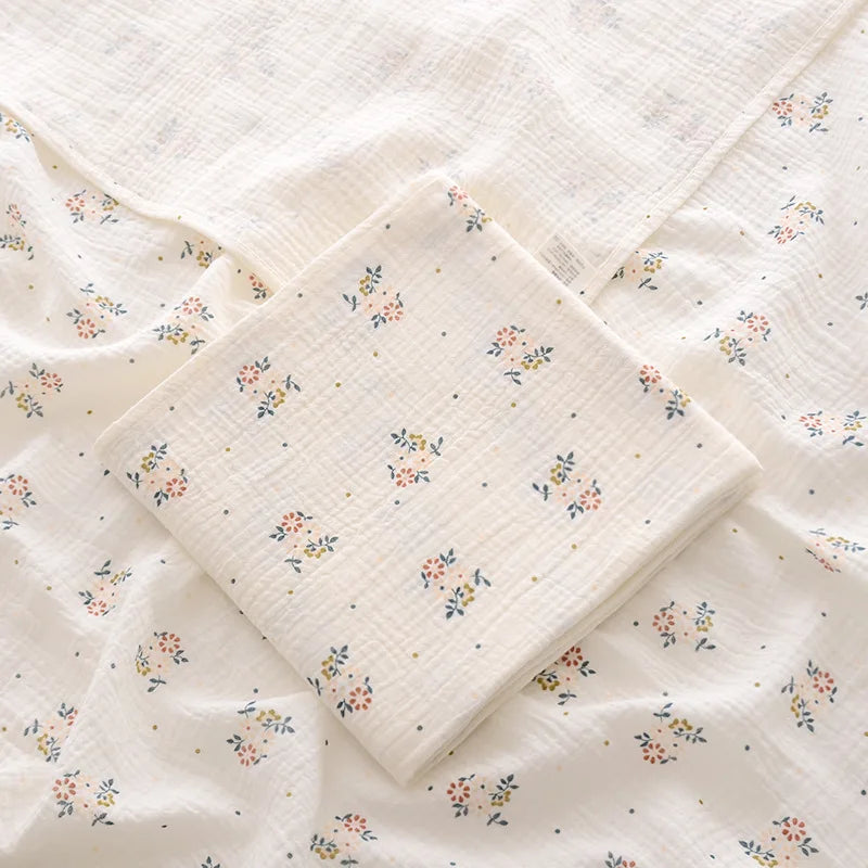 100x100cm Cotton Muslin Baby Swaddle Blanket – Newborn Bath Towel & Bedding