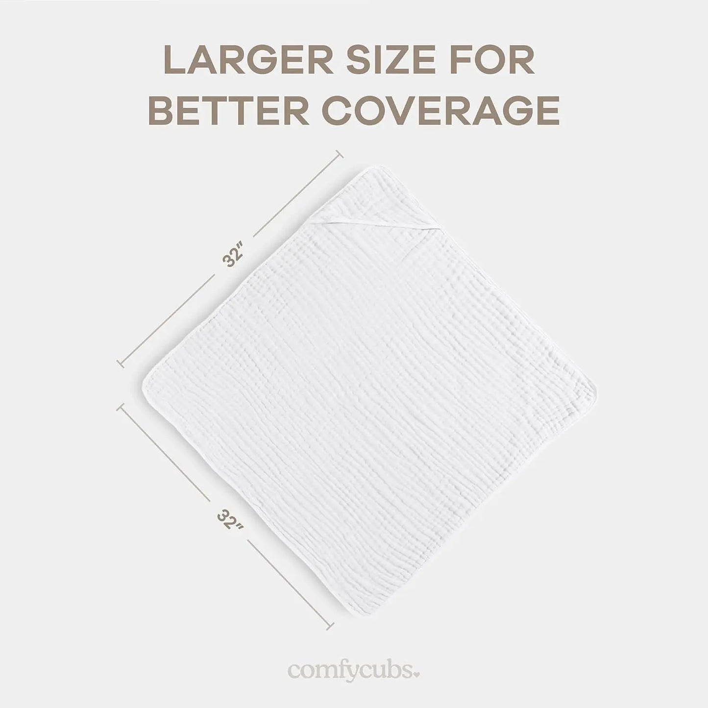 100% Muslin Cotton Baby Hooded Bath Towel