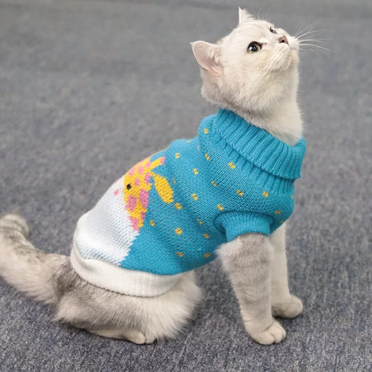 Winter Cat Sweater – Warm Pullover Vest for Sphynx & Other Cats