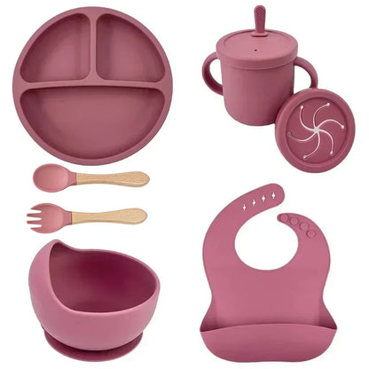 Food-Grade Silicone Baby Feeding Set