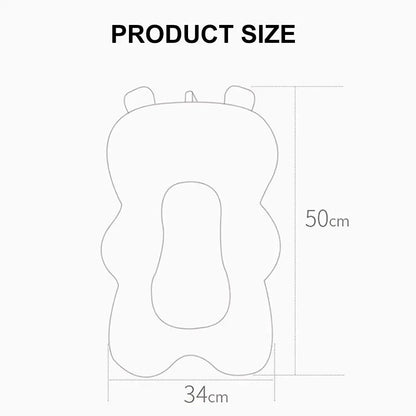 Soft Adjustable Baby Bath Cushion – Non-Slip Infant Tub Support Pillow
