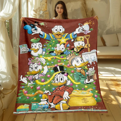 MINISO Mickey & Donald Duck Flannel Blanket