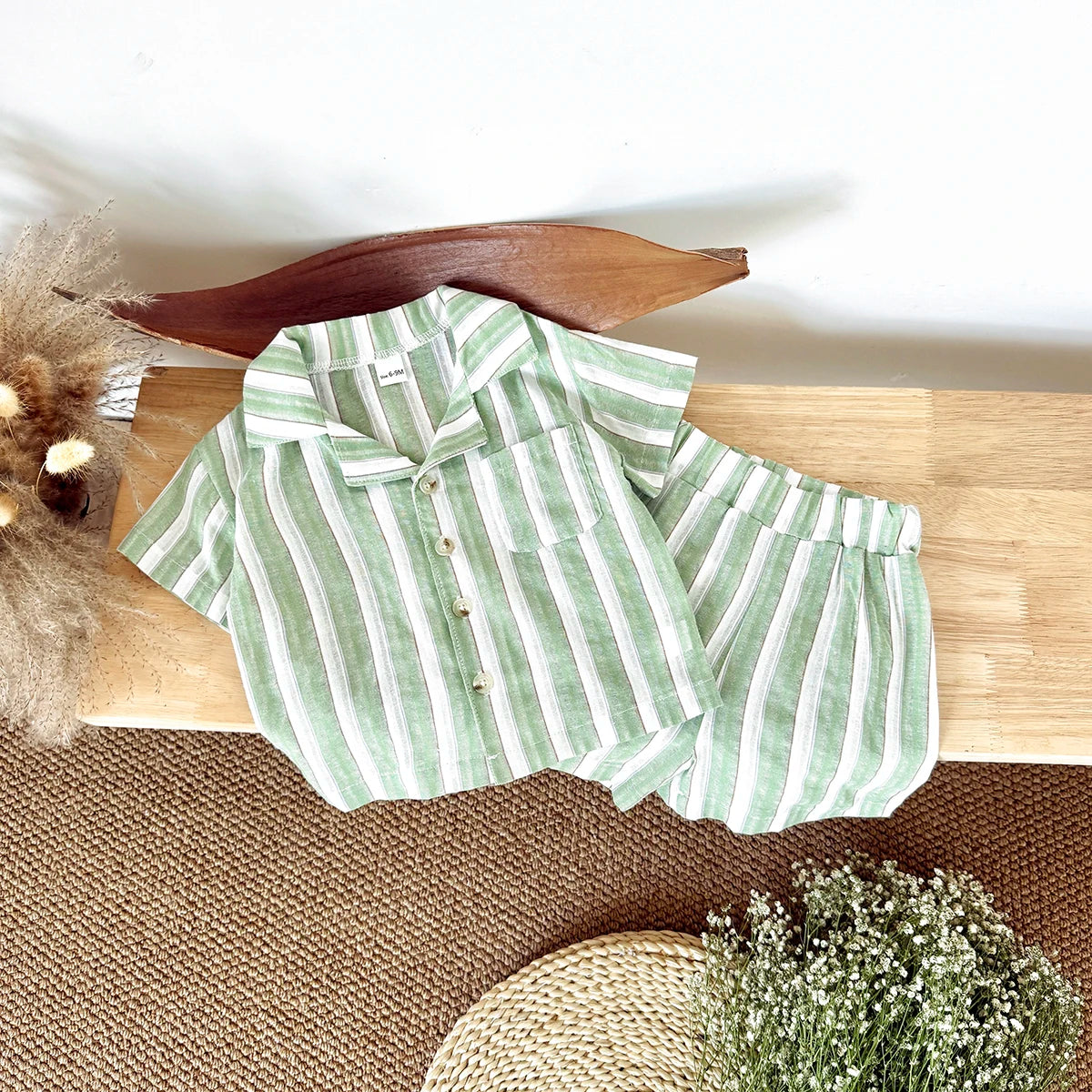 Newborn Baby Boy/Girl Summer Outfit Up Shirt & Shorts Set