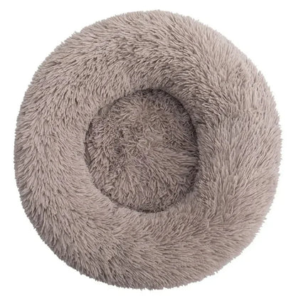 Round Plush Pet Bed – Super Soft Winter Dog & Cat Bed (40–90cm)