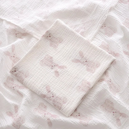 100x100cm Cotton Muslin Baby Swaddle Blanket – Newborn Bath Towel & Bedding