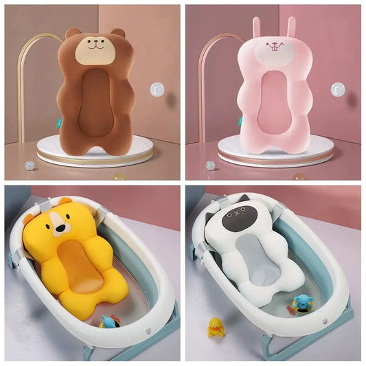 Soft Adjustable Baby Bath Cushion – Non-Slip Infant Tub Support Pillow