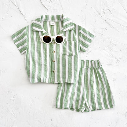 Newborn Baby Boy/Girl Summer Outfit Up Shirt & Shorts Set